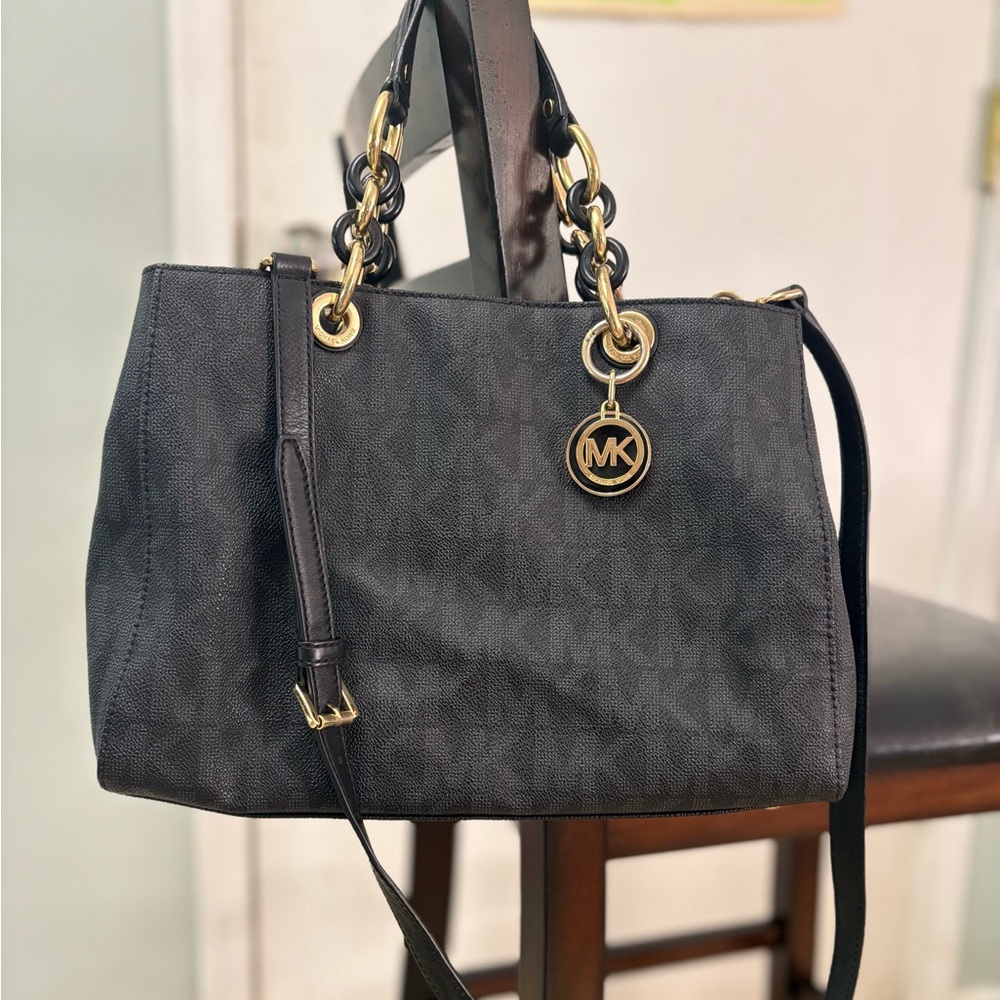 2fer!! Michael Kors black bag & matching wallet